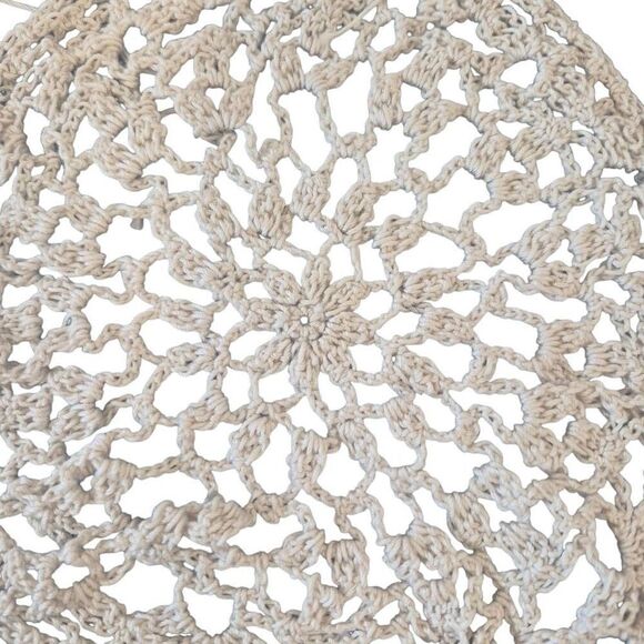 Doily, Vintage Ecru Cotton Crocheted 6.5" - Picture 2 of 6